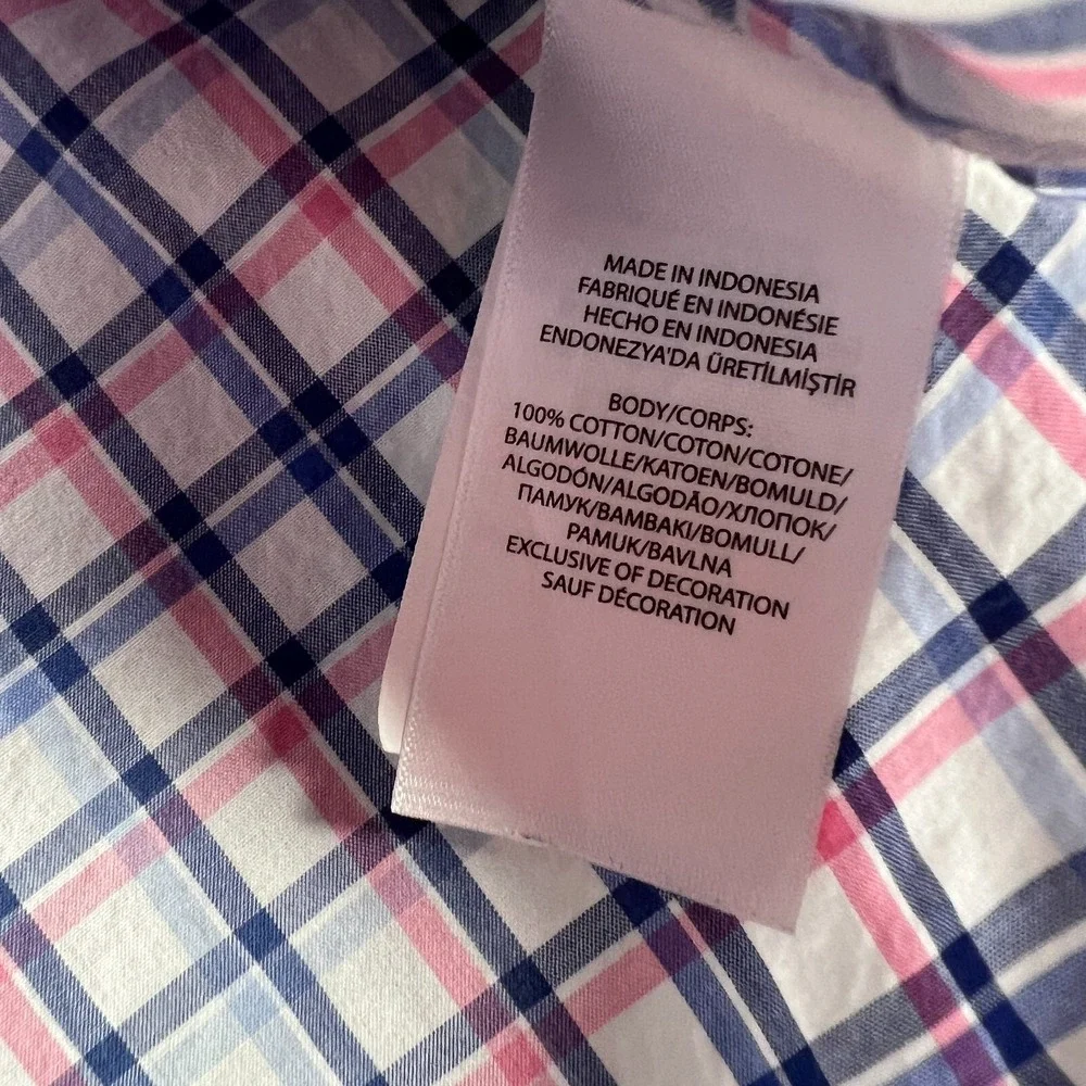 Ralph Lauren Shirt Size 3T White Plaid Long Sleeve Button‎ Down Sunday Dress